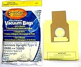 (10 Bags) - Kenmore 50688 Vacuum Bags Microfiltration with Closure - 10 Pack, Panasonic U-2 Vacuums.
