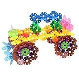 Supstar 100pcs 5 Colors Environmentally-friendly Plastic Snowflake Creative Building Blocks Puzzle E