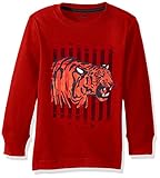 Gymboree Big Boys' Long Tee with Sleeve Graphic Red Tiger M [並行輸入品]