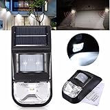 ソーラーパワードPIRモーションセンサーLEDウォールライト屋外庭のセキュリティランプ