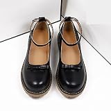 （ゼッパモリ）ZPAMOR　春夏用　レディース　シューズ　革靴　パンプス　森ガール　学園風　可愛い　蝶結び　モカシン　ローファー　スリッポン　 通勤　通学　 (23, ブラック)