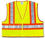 リバーシティ611-WCCL2LXL蛍光ラインSafetyvest W- Orng-SILストライプ