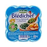 ほうれん草とサーモンのシェフピューレ（12ヶ月）230グラム (Bledina) (x 6) - Bledina Chef Puree of Spinach and Salmon (12 months