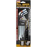 （ お徳用 3セット）TRAD セミロングターボール(六角レンチ 作業工具) 9個入 アングル付き TCA-9 〔 お徳用 DIY用品 日曜大工 スパナ〕