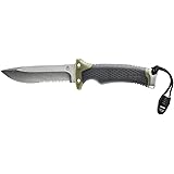 Gerber Gear Ultimate Knife, Tactical Knife with Fire Starter, Sharpener, and Knife Sheath, 4.75” Blade (31-003941)