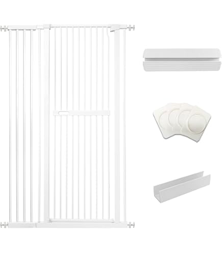 Amazon.co.jp: RAKU 3.5cm柵間隔 ペットゲート 突っ張り 高さ140cm 