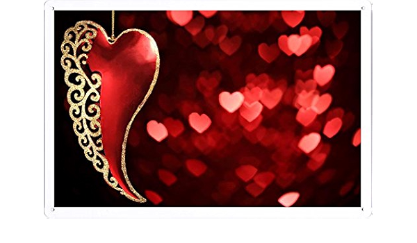 Amazon ハート柄の背景赤黒の背景 の金属看板 ティンサイン ポスター Tin Sign Metal Poster Of Heart Pattern Background Red Black Background アートフレーム ポスター オンライン通販