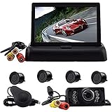 Elife Hot Sell Popular Weatherproof 4 Parking Sensors Car Backup Reverse Radar Kit Voice Alert Radar