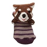 ベビー3Dソックス【動物シリーズ】【日本製】 (レッサーパンダ パープル)