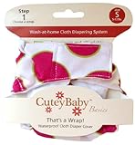 CuteyBaby That's a Wrap Diaper Cover, Big Pink Dot, Small by CuteyBaby