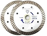 2枚セット 外径105mm (4インチ) ダイヤモンドブレード カッター ウェーブタイプ 穴径20mm (15mmリング付き) プロ仕様 実績豊富！ (2)
