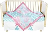 My Baby Sam Pixie Baby 3 Piece Crib Bedding Set, Aqua and Pink by My Baby Sam [並行輸入品]
