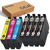 エプソン(Epson)用 IC4CL46 IC46 互換インクカートリッジ【IC46 BK×4/C/M/Y 7本セット】増量 純正品と併用可能『最新ICチップ搭載/残量表示/個包装』対応機種:PX-101 / PX-401A / PX-402A / PX-501A / PX-A620 / PX-A640 / PX-A720 / PX-A740 / PX-FA700 / PX-V780 プリンター ISO14001/ISO9001認証工場