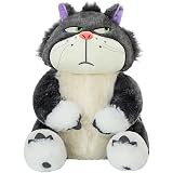 ルシファー猫ぬいぐるみ 可愛い ルシファー猫抱き枕 ルシファー猫ぬいぐるみ スーパーもちもちぬいぐるみ 丸っこい ルシファー猫クッション 柔らかい 添い寝枕 抱き枕 気持ちいい抱き枕 ソファー背当て ふわふわ 面白いギフト・お祝い･ クリスマスプレゼント (45cm)