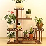 5段のフラワーシェルフ木製ラックフラワースタンド植物シェルフ多層ガーデンディスプレイシェルフ保管棚装飾ラック