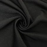 moonfarm 綿麻生地 黒 ブラック 無地 幅1.5ｍ 長さ1~5m 手芸 ハンドメイド 用 (5m)