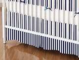 SheetWorld - Crib Skirt (28 x 52) - Primary Navy Stripe Woven - Made In USA by sheetworld