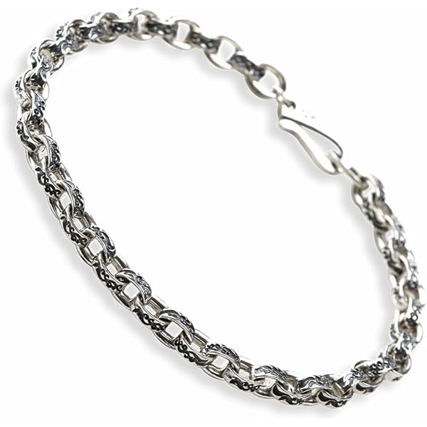 Amazon | [silver KYASYA]シルバー925素材 唐草ブレスレット