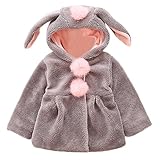 Cutelove　暖かいセーター　コート　ウインドブレーカー　フード付き　トップス　ロングスリーブ　長袖　コットン　綿　女の子　ベビー　ガールズ　赤ちゃん　幼児　冬　可愛い　暖かい　ファッション　素敵