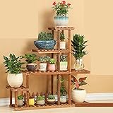 木製の花の棚の床マルチ階建てのマルチ肉高低低盆栽バルコニー緑のラジウムリビング屋内と屋外の花のポットラック ( 三 : B )