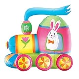 インフレータブルEaster Bunny Trainアウトドア庭デコレーション – 4 ' Long