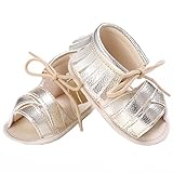 夏　可愛い　女の子　プリンセス　　タッセル　サンダル　　ベビー　ベッド　靴　柔らかい　ソフト (12ー18月, 　金)