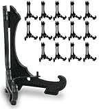 Black Plastic Economy Easels with Locking Bar 3 Inch (Pack of 15) [並行輸入品]