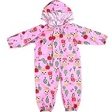 キッズレインコート、子供レインコートキッズ雨具 男の子と女の子のためのフローラルレインスーツレインジャケット子供のポンチョ子供の防水コート子供レインギアレインウェア ガールズ ボーイズレインウェア
