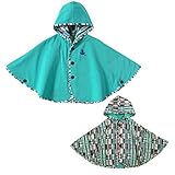 ミキハウス (mikihouse) イカリマーク＆リボン リバーシブルポンチョ (41-3801-786) 〈フリー(70cm-90cm)〉 ストームグリーン（66）