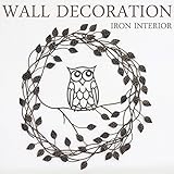 アイアン壁飾り ウォールデコレーション 壁掛け インテリア ふくろう オウルネスト ウォールオーナメント アートパネル インテリア雑貨 ディスプレイ 玄関 レトロ アンティーク おしゃれ