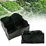 KING DO WAY 4コマ 植え袋 プランター 植木鉢 PE 60*60*25cm 野菜 ガーデンニング 園芸 植物育成 60*60*25cm