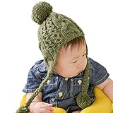 (コネクトエム) connect M ベビー帽子 あらんにっと ポンポン ニット帽 赤ちゃん かわいい 人気 (かーき)