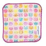 ドットキャット　ガーゼ　パイルミニハンカチ　ピンク