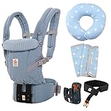 エルゴベビー ベビーキャリア ADAPT(アダプト) アズールブルードーナツ枕+よだれパッド【正規代理店2年間保証付】