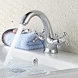 Aquafaucet ウォーターフォール 排水溝 シングルハンドル シンク蛇口 バスルームシンク 洗面台 ミキサータップ ORBオイル 艶出しブロンズ 9313