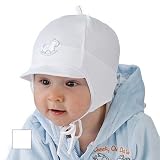 New Baby Boy Hat Boys Spring Autumn Peak Cap Christening Baptism Hat 0 -12 mths (0-3 months 40cm, Wh