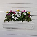 ドラムプランター 幅58cm ×奥行き 25cm × 高さ20cm ホワイト