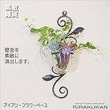【アイアンのおしゃれベース・花瓶 壁掛け フラワーベース】一輪挿し ガラス 花器