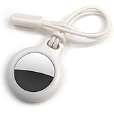 AirTag用ケース 【ホワイト】 白 エアタグ用 キーホルダー 保護カバー ストラップ 紛失防止 きらきらぷんぷん丸 ATC-008