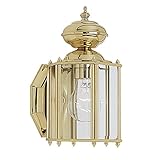 Polished Brass Finish, Sea Gull Lighting 8507-02 Classico One-Light Outdoor Wall Lanternワンライト屋外の壁のラン