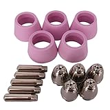 LO-aspos CUT60 プラズマカッター トーチ 消耗品 金属切断 交換 用 (ノズル、カップ、チップ 各5個 セット)
