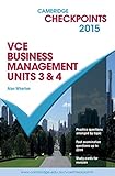 Cover of Cambridge Checkpoints VCE Business Management Units 3 and 4 2015