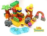 Jungle Falls Building block 53 piece Duplo compatible bricks toy set for 3+ preschooler children edu
