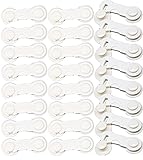 【plum forest】ドット ワンタッチ 回転式 ベビー ガード ドア ストッパー (白 24個)