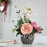 BAGEHUA 新しい中国の牡丹の花の花シミュレーションテーブルローズシルクスーツルームフラワーデコレーションの装飾花の花の花、ピンクの段落