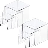 Amazon Co Jp Boxalls アクリルスタンド フィギュアスタンド 展示台 アクリルディスプレイ アクリルステージ フィギュア飾り コの 字アクリルスタンド 展示用 コレクションケース 立体 透明 6個セット ホビー
