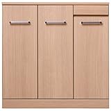 大川家具(日本製) 天然木幅90ロータイプシューズボックス ナチュラル ic0048 代引不可