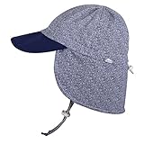 赤ちゃん幼児キッズUPF 50太陽保護調節可能なネックフラップハット( サンハット S: 0 - 9月, 波浪 )