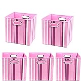 Modern Littles Organization Bundle-5 Storage Bins Rose Stripes [並行輸入品]