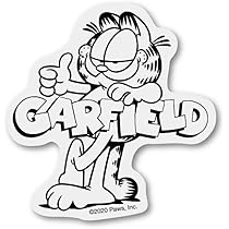 Amazon.co.jp: ガーフィールド 透明 キャラクターステッカー GARFIELD